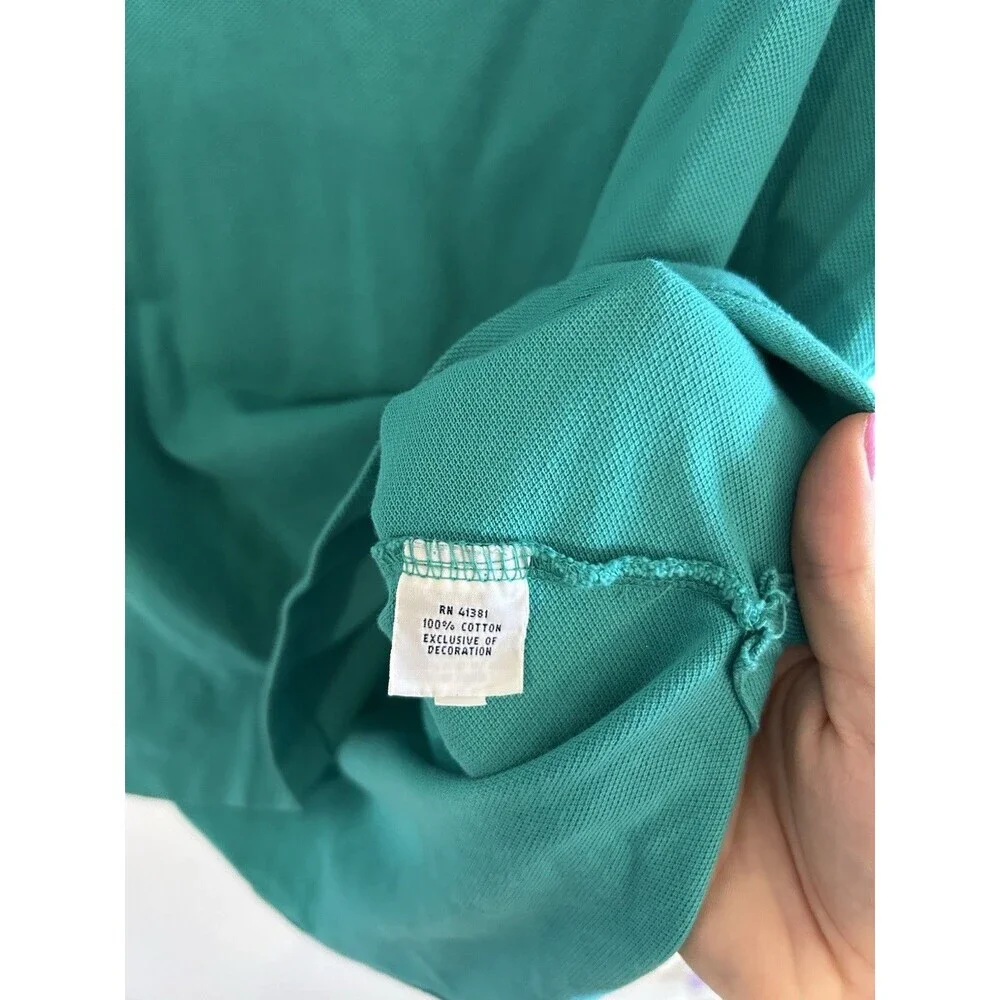 Polo Ralph Lauren Shirt Men XL Teal Green 100% Cotton Embroider